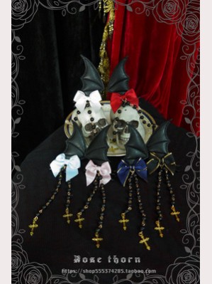 Little Devil Bat Wings Gothic Lolita Hair Clips by Rose Thorn (RT02)